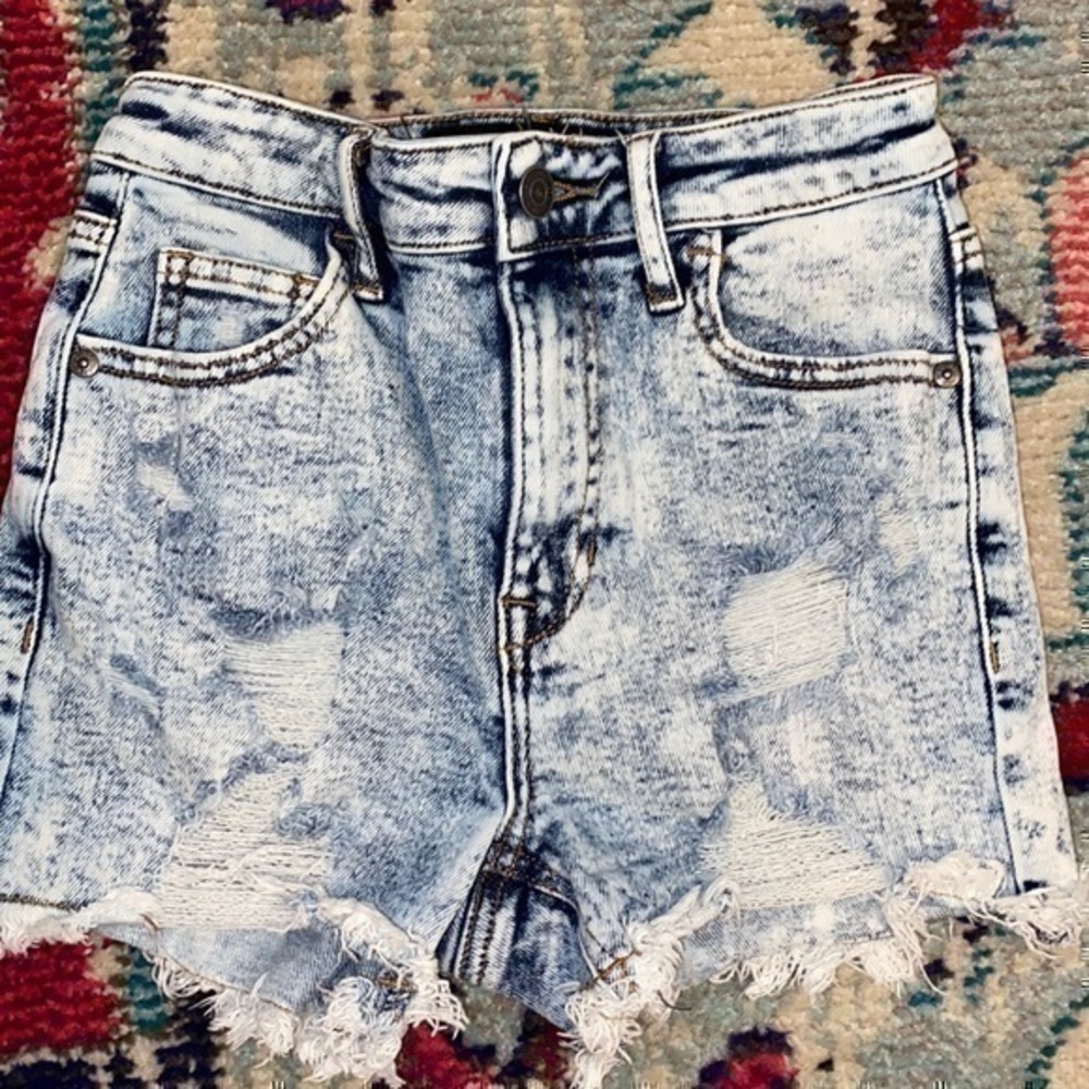 G by guess acid wash high rise Jean shorts size 24